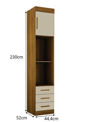 Imagem de Modulado Mesa de Cabeceira 3 Gavetas Orion - Leifer Móveis