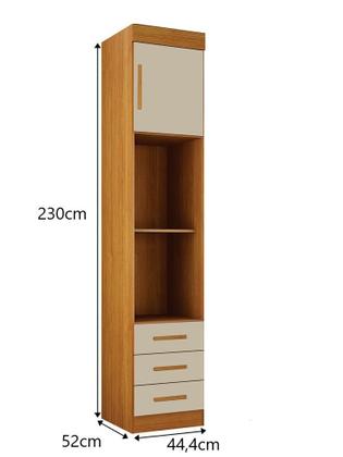 Imagem de Modulado Mesa de Cabeceira 3 Gavetas Orion - Leifer Móveis