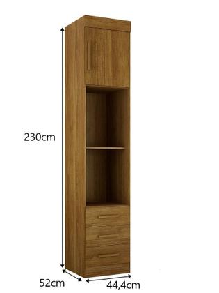 Imagem de Modulado Mesa de Cabeceira 3 Gavetas Orion - Leifer Móveis