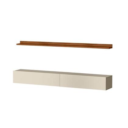 Imagem de Módulo 2 Gaveta com Prateleira 2M Cinamomo Mel / Off White - Mobler