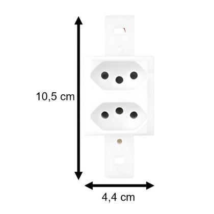 Imagem de Modulo 2 Tomada Distanciada 3 Pinos 20A Fame Blanc