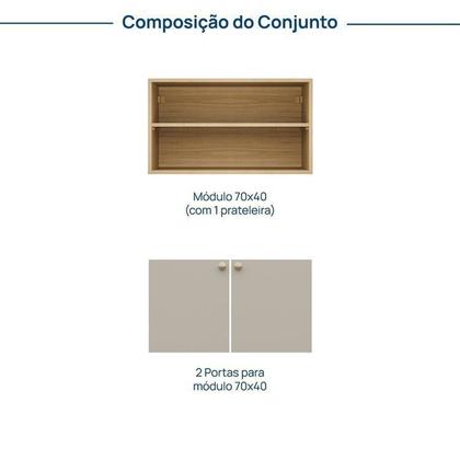 Imagem de Módulo 70x40 2 Portas Frame CabeCasa MadeiraOriginals