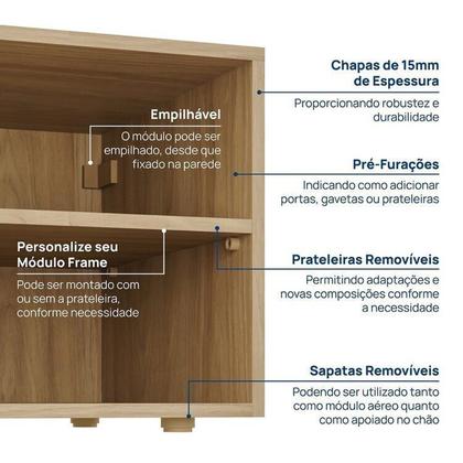 Imagem de Módulo 70x40 2 Portas Frame CabeCasa MadeiraOriginals
