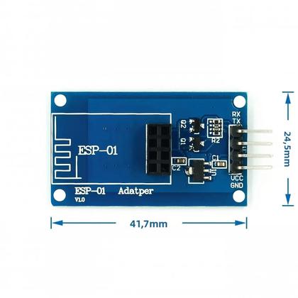 Imagem de Módulo Adaptador WiFi Sem Fio ESP8266 ESP-01 3.3V 5V Compatível Com Arduino ESP01 Breakout PCB