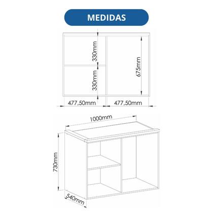 Imagem de Modulo Aéreo 2 Portas 100cm X 73cm
