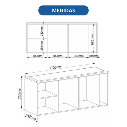 Imagem de Modulo Aéreo 3 Portas Queen Elegance