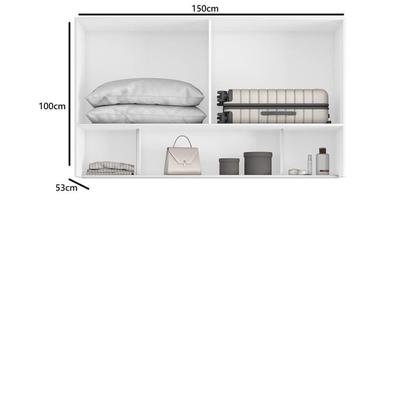 Imagem de Módulo Aéreo para Cama de Casal Mdf Clean Altezza