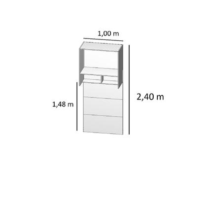 Imagem de Módulo Aéreo para Cama de Solteiro MDF Altezza Trend Belmax