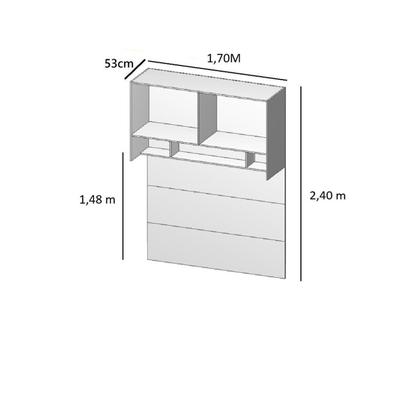 Imagem de Módulo Aéreo Queen com Cabeceira Clean Altezza