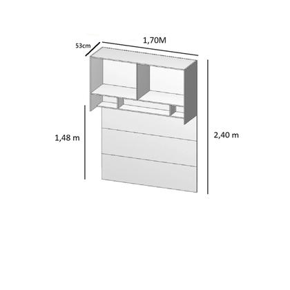 Imagem de Módulo Aéreo Queen com Cabeceira Clean Altezza