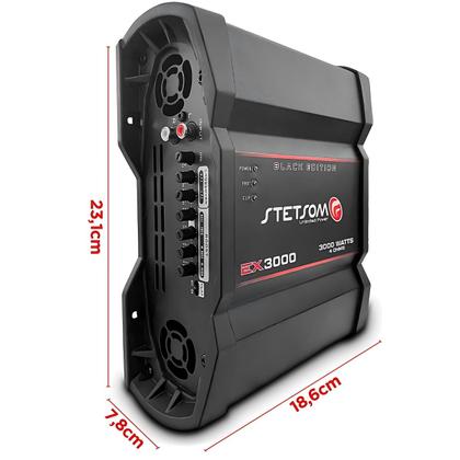 Imagem de Módulo Amplificador Digital Stetsom EX3000 Black 3000 Watts Rms 1 Canal - 4 Ohms