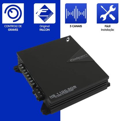 Imagem de Módulo Amplificador Falcon Digital Hs1100.5Ehx 5 Canais 750W