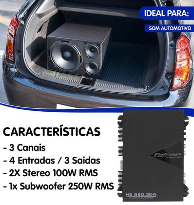 Imagem de Módulo Amplificador Falcon Digital Hs960.3 Ehx 3 Canais 450W