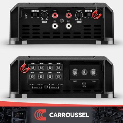 Imagem de Módulo Amplificador Potência Som Automotivo 1200w 4 ohms 4 e 2 canais Full Range 1200.4 Soundigital