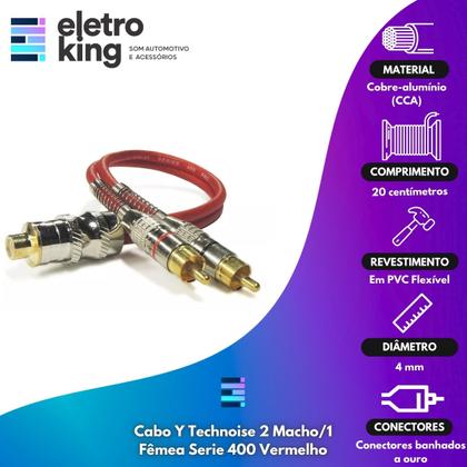 Imagem de Módulo Amplificador Som Automotivo Ir400.4 + Cabo Rca E 2 Y