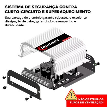 Imagem de Módulo Amplificador Taramps TL 1500 3 Canais 390w Rms 2 Ohms Som Automotivo