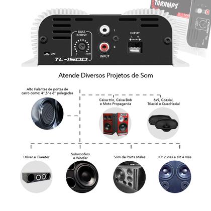 Imagem de Módulo Amplificador Taramps TL 1500 3 Canais 390w Rms 2 Ohms Som Automotivo