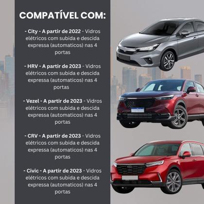 Imagem de Módulo Automação de Vidros Elétricos compatível c/ City/HRV/Vezel/CRV Tury - PRO3.14GH