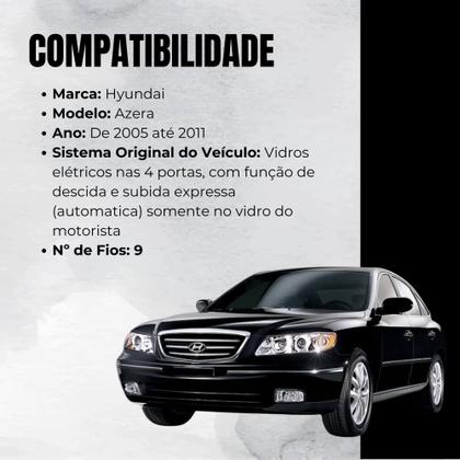 Imagem de Módulo Automação de Vidros Elétricos compatível com Azera de 2005 até 2011 Tury - PRO4.61LONGO
