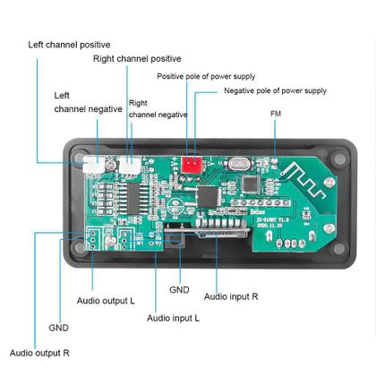 Imagem de Modulo Bluetooth 5.0 amplificada 50w Mp3 Slim 25+ 25w