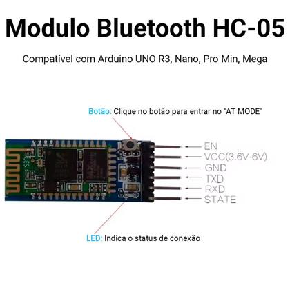 Imagem de Módulo Bluetooth Rs232 Hc-05 Hc05 Hc 05 Para Arduino