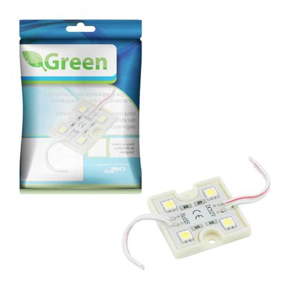 Imagem de Módulo c/4 Leds Alto Brilho 12v Ip65 5050 36x36x4 - Amarelo
