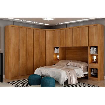 Imagem de Modulo Canto Obliquo de Casal Safira para Guarda-Roupa em MDF com 01 Porta Clic Móveis