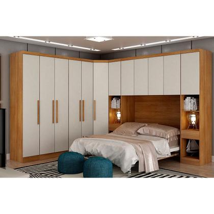 Imagem de Modulo Canto Obliquo de Casal Safira para Guarda-Roupa em MDF com 01 Porta Clic Móveis
