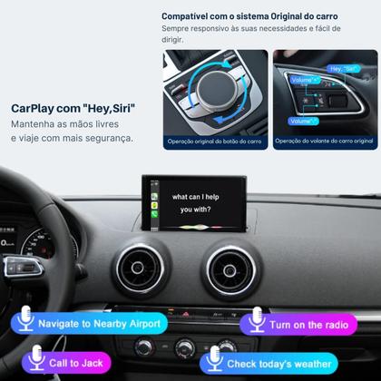 Imagem de Módulo Carplay Sem fio Android Auto Plug and Play Wireless Para Audi A3 MIB