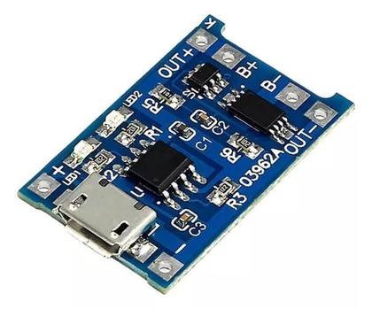Imagem de Módulo Carregador Bateria Litio Tp4056 Micro Usb C Proteção