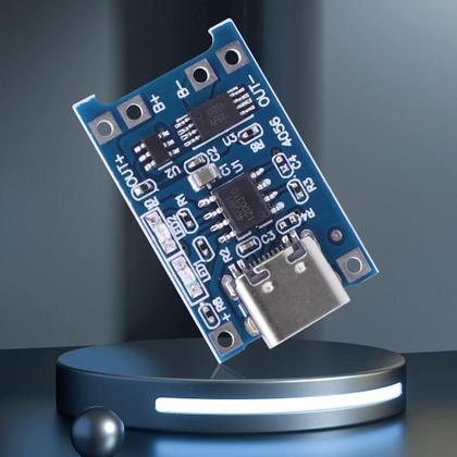 Imagem de Módulo Carregador Portátil TP4056 Para Baterias De Lítio 1A Tipo C Micro USB 4.5V-5V
