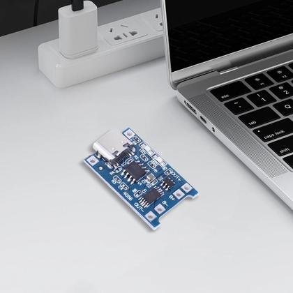 Imagem de Módulo Carregador Portátil TP4056 Para Baterias De Lítio 1A Tipo C Micro USB 4.5V-5V