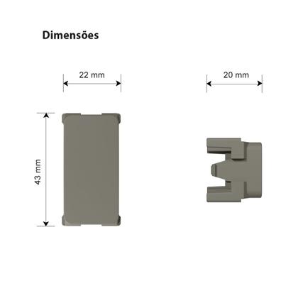 Imagem de Módulo Cego Cobertura Discreta B3 cor Argila MarGirius 