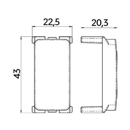 Imagem de Módulo Cego MarGirius B3 2 Unidades Branco