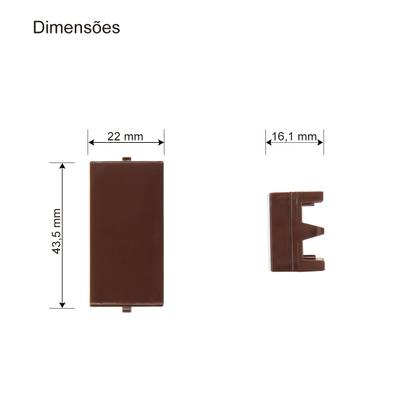 Imagem de Módulo Cego Marrom 2 Unidades Sleek Margirius