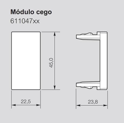 Imagem de Módulo Cego Preto 611047PT Legrand Pial Plus+