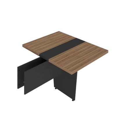 Imagem de Modulo Central Mesa de Reunião Artany Y37 Cor Nogal com Preto