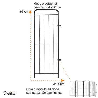 Imagem de Módulo Cercado Grande Dobrável 98cm Pet Portátil Preto