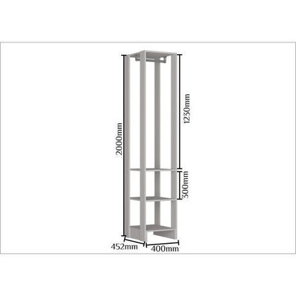 Imagem de Módulo Closet 1 Cabideiro 3 Prateleiras Yes
