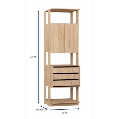 Imagem de Módulo Closet 2 Portas e 3 Gavetas Be Mobiliario