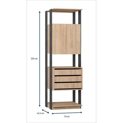 Imagem de Módulo Closet 2 Portas e 3 Gavetas Be Mobiliario
