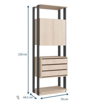 Imagem de Módulo Closet 2 Portas e 3 Gavetas Be Mobiliario