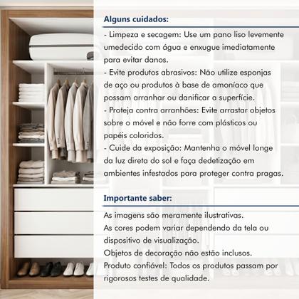 Imagem de Módulo Closet Casal sem Portas 6 Gavetas Itália Yescasa Marrom/Freijó
