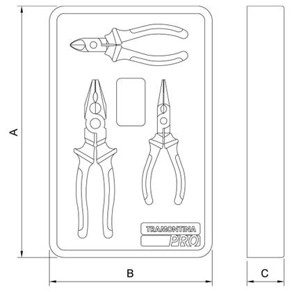 Imagem de Módulo Com Alicates 3 Peças Tramontina Pro Tramontina