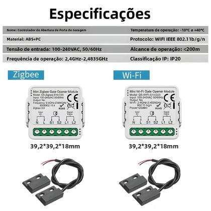 Imagem de Módulo Controlador Inteligente Para Abertura De Porta De Garagem Tuya Zigbee WiFi Controle Por Voz