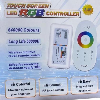 Imagem de Modulo Controlador Rgb Piscina Controle Touch + Fonte 5 Amp