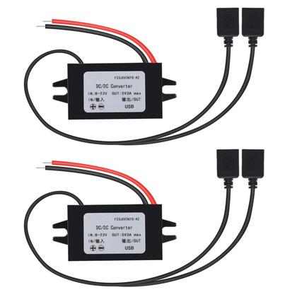 Imagem de Módulo conversor de carro AITRIP 12V a 5V 3A 15W com 2 USB