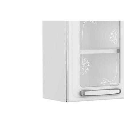 Imagem de Módulo Cozinha Bertolini Evidence Armário 7006 2 Portas c/Vidro Branco