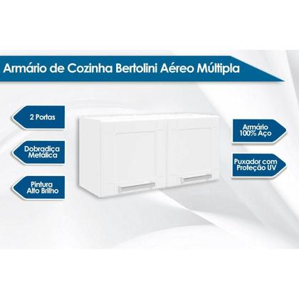 Imagem de Módulo Cozinha Bertolini Múltipla Armário 6000 c/ 2 Portas Branco