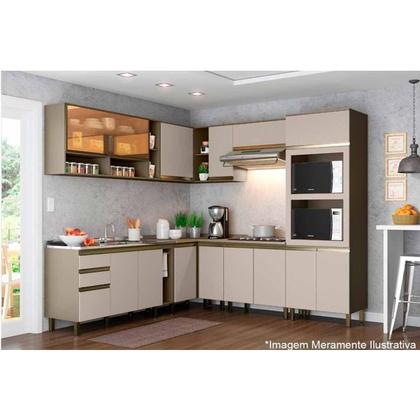 Imagem de Módulo Cozinha Henn Connect Armário c/ 1 Porta Duna/Cristal